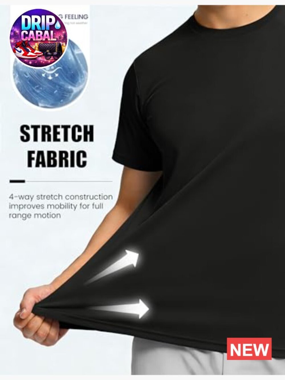 Men's UPF 50+ Quick Dry Athletic T-Shirt Short Sleeve Rash Guard - Picture 5 of 7